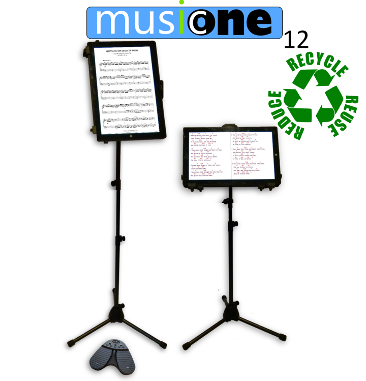 MusicOne 12 (Green) digital music stand